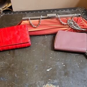Elegant Red and Pink Clutch Set